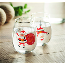 Zestaw 2 szklanek świątecznych NOEL