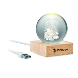 Świąteczna szklana kula LED SANTA LIGHT