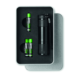 Metalowa latarka z 9 LED LED PLUS