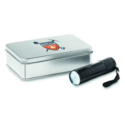 Metalowa latarka z 9 LED LED PLUS