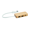 3-portowy bambusowy hub USB HUBBAM