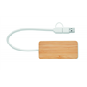 3-portowy bambusowy hub USB HUBBAM