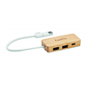 3-portowy bambusowy hub USB HUBBAM