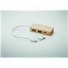 3-portowy bambusowy hub USB HUBBAM