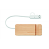 4-portowy bambusowy hub USB HUBSTAND