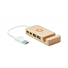 4-portowy bambusowy hub USB HUBSTAND