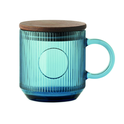 Kubek szklany prążkowany 300ml VITRIO MUG