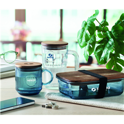 Kubek szklany prążkowany 300ml VITRIO MUG
