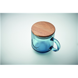 Kubek szklany prążkowany 300ml VITRIO MUG