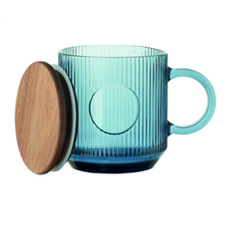 Kubek szklany prążkowany 300ml VITRIO MUG