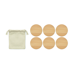 Zestaw 6 bambusowych podstawek BAYIN SET