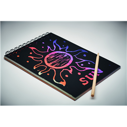Notes z papierem typu zdrapka BLACK