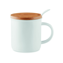 Porcelanowy kubek z łyżeczką KENYA