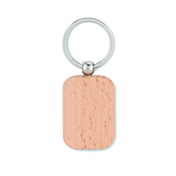 Prostokątny drewniany brelok POTY WOOD