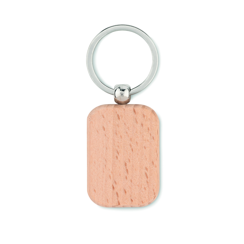 Prostokątny drewniany brelok POTY WOOD