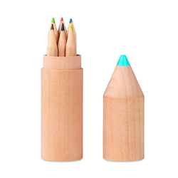 6 kredek w drewnianym pudełku PETIT COLORET