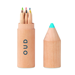 6 kredek w drewnianym pudełku PETIT COLORET